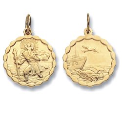9ct Gold St Christopher Pendant 