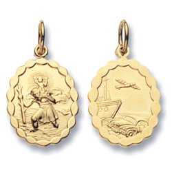 9ct Gold St Christopher Pendant 