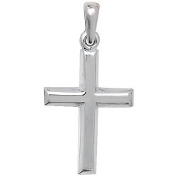 9ct White Gold Cross Pendant 