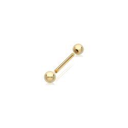 9ct Gold Bar Piercing BP100-