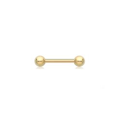 9ct Gold Bar Piercing BP100-