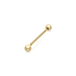 9ct Gold Bar Piercing BP100-