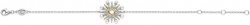 Silver and Gold Plated Cubic Zirconia and Pearl Star Bracelet 23026YP