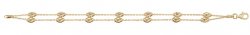 Silver Diamond Cut Bead 2 Row Bracelet 