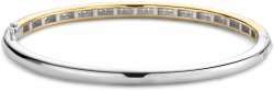 TI SENTO Gold and Cubic Zirconia Sunray Bangle  2955ZY