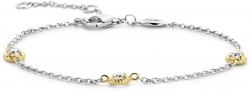 Silver and Gold Plated Cubic Zirconia Bracelet 230277ZY