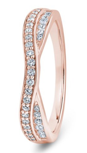 Rigel 18ct Rose Gold  4.6mm Diamond Set Wedding Ring