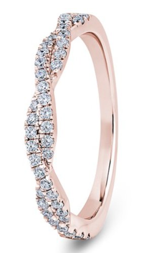Astra 18ct Rose Gold  3mm Diamond Set Wedding Ring