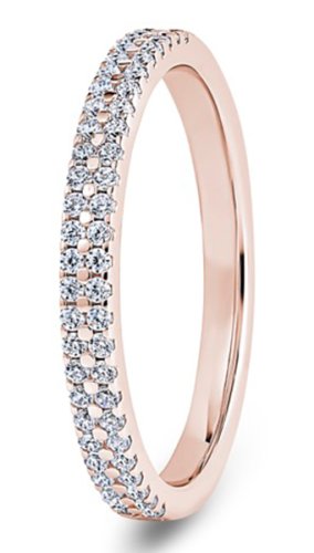 Celeste 18ct Rose Gold  2.3mm Diamond Set Wedding Ring