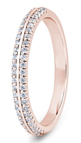 Callisto 9ct Rose Gold  2.6mm Diamond Set Wedding Ring
