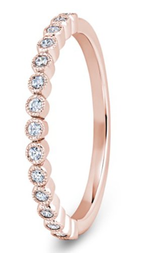Phoebe 9ct Rose Gold  2mm Diamond Set Wedding Ring
