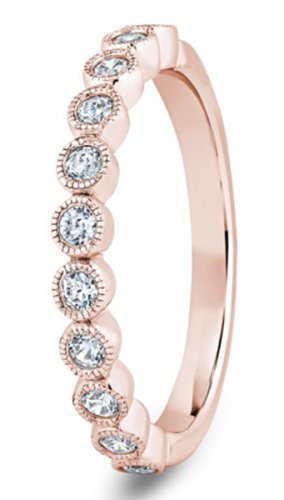 Phoebe 9ct Rose Gold  2.8mm Diamond Set Wedding Ring