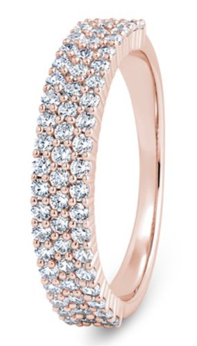 Estrella 18ct Rose Gold  4.3mm Diamond Set Wedding Ring