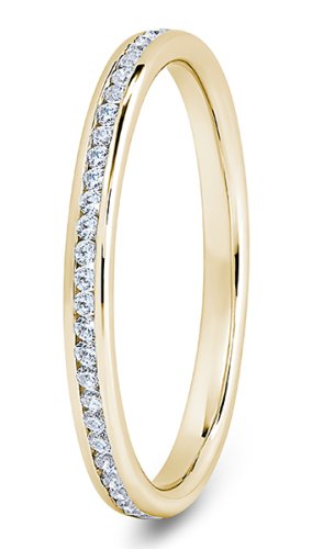 Altair 18ct Yellow Gold  2mm Diamond Set Wedding Ring