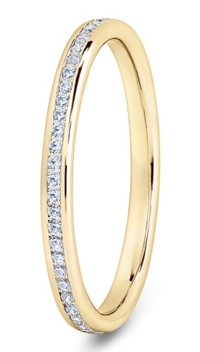 Capella 18ct Yellow Gold  2.2mm Diamond Set Wedding Ring