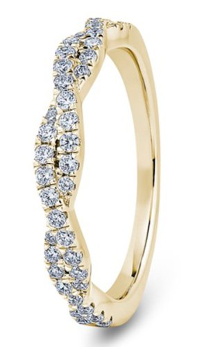 Astra 18ct Yellow Gold  3.4mm Diamond Set Wedding Ring