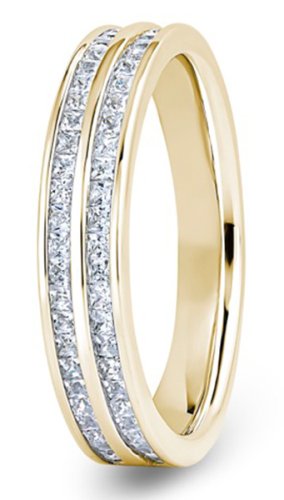 Lyra 18ct Yellow Gold  4mm Diamond Set Wedding Ring