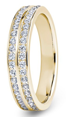 Nova 18ct Yellow Gold  4mm Diamond Set Wedding Ring