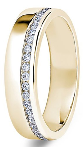 Andromeda 18ct Yellow Gold  5.1mm 0.12ct Diamond Set Wedding Ring
