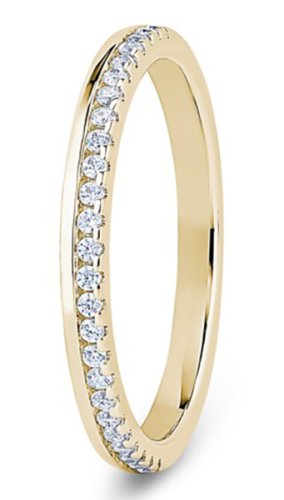 Ophelia 18ct Yellow Gold  2.4mm Diamond Set Wedding Ring