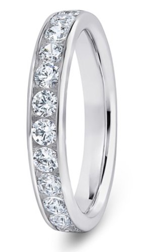 Altair 9ct White Gold  3.7mm Diamond Set Wedding Ring