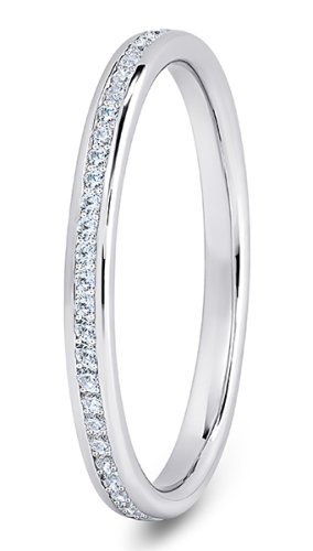 Capella Palladium  2.2mm Diamond Set Wedding Ring