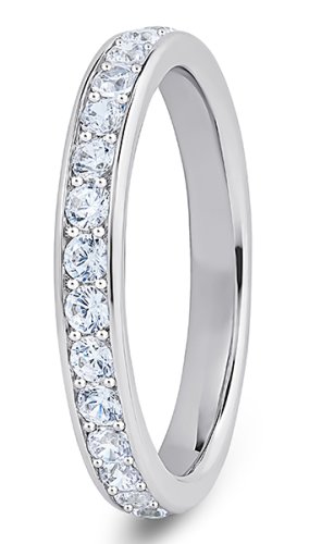 Capella Platinum  3.1mm Diamond Set Wedding Ring