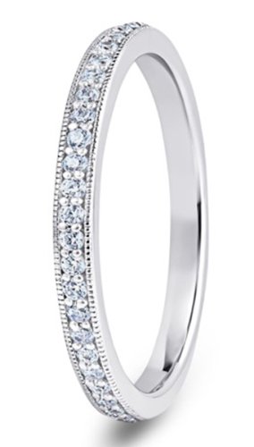 Selena Platinum  2.2mm Diamond Set Wedding Ring
