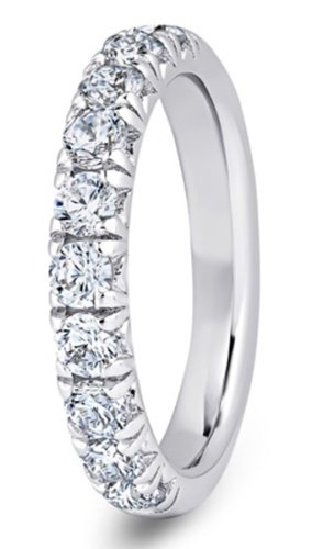Ariel 18ct White Gold  3.4mm Diamond Set Wedding Ring