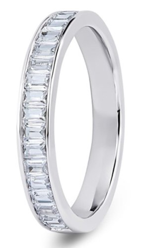 Luna Platinum  3.4mm Diamond Set Wedding Ring