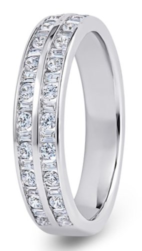 Vega Platinum  4mm Diamond Set Wedding Ring