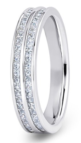 Lyra Platinum  4mm Diamond Set Wedding Ring