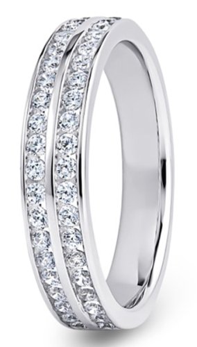 Nova 18ct White Gold  4mm Diamond Set Wedding Ring