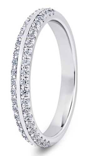Callisto 9ct White Gold  2.95mm Diamond Set Wedding Ring