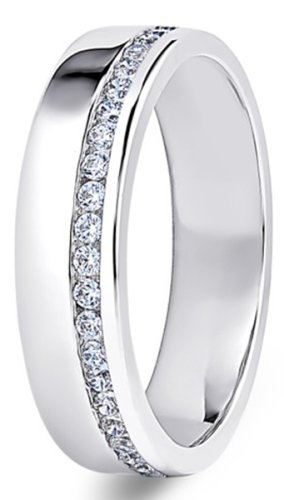 Andromeda Platinum  5.1mm 0.12ct Diamond Set Wedding Ring