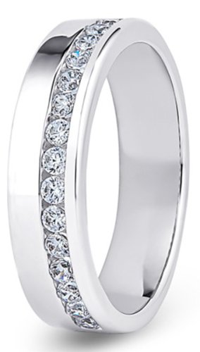 Andromeda Palladium  5.1mm 0.42ct Diamond Set Wedding Ring