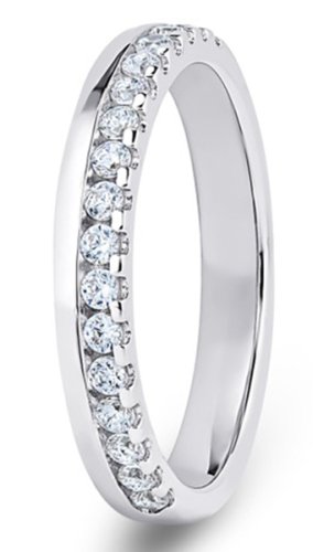 Ophelia Platinum  3.3mm Diamond Set Wedding Ring
