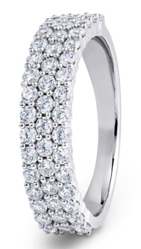 Estrella Platinum  5mm Diamond Set Wedding Ring