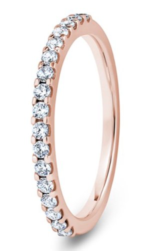 Antares 18ct Rose Gold  1.7mm Diamond Set Wedding Ring
