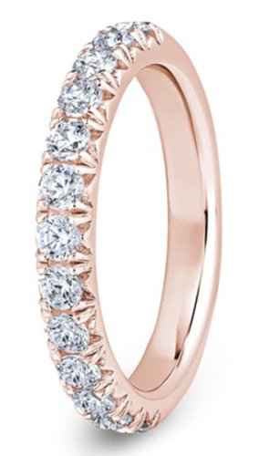 Ariel 9ct Rose Gold  2.9mm Diamond Set Wedding Ring