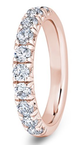 Ariel 18ct Rose Gold  3.4mm Diamond Set Wedding Ring