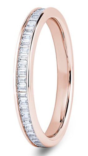 Luna 9ct Rose Gold  2.6mm Diamond Set Wedding Ring