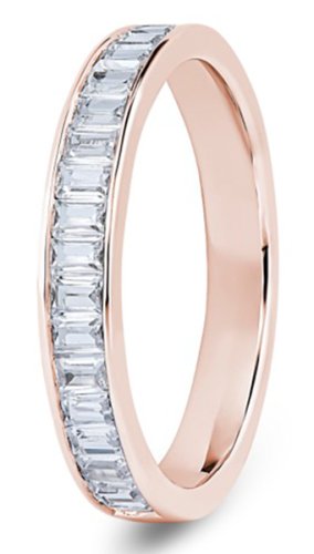 Luna 18ct Rose Gold  3.4mm Diamond Set Wedding Ring