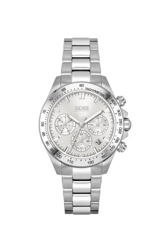 Boss Women's Novia Link Bracelet With Silver White Crystal Dial Watch