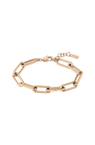 Boss Women's Tessa Rose Coloured Chunky Paper Link Bracelet With Boss Logo