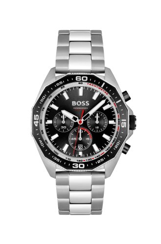 Men's Boss Energy Collection With A Textured Bezel And Contempory Chronograph Watch