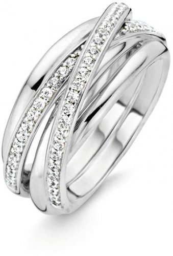TI SENTO Cubic Zirconia Wrap Ring 12056ZI