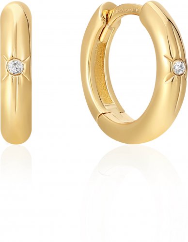 Ania Haie Gold Star Huggie Hoop Earrings