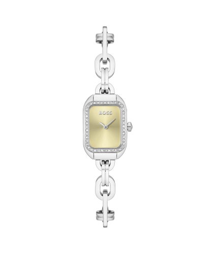 Boss Women's Hailey Silver Ionic Plated Stainless Steel Link Bracelet Watch