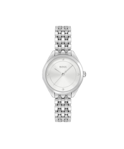 Boss Women's Mae Link Bracelet With Silver White Dial Watch